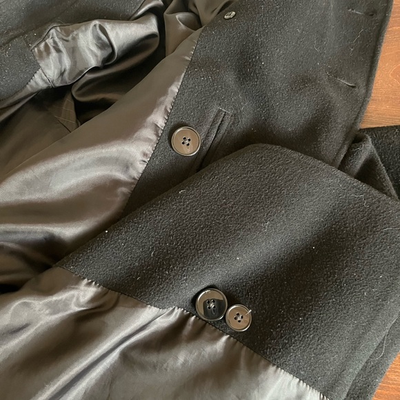 Calvin Klein Men's Double-Breasted Black Pea Coat FINAL SALE - Picture 6 of 6